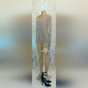 Chico's Gold Shimmer Top 1/XS